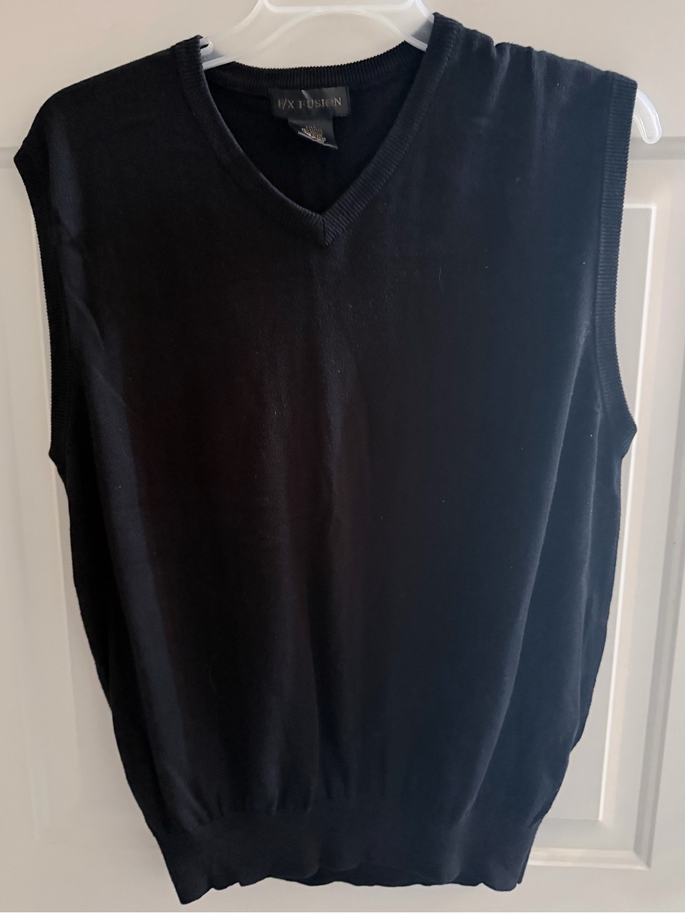 F/X Fusion Men’s Black V-Neck Sweater Vest